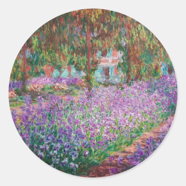 Sticker Rond Claude Monet - Le jardin de l'artiste à Giverny (Devant)