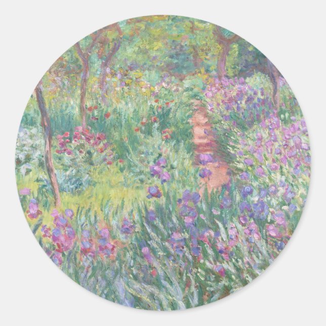 STICKER ROND CLAUDE MONET "LE JARDIN DE L'ARTISTE" ENVELOPE SEA (Devant)