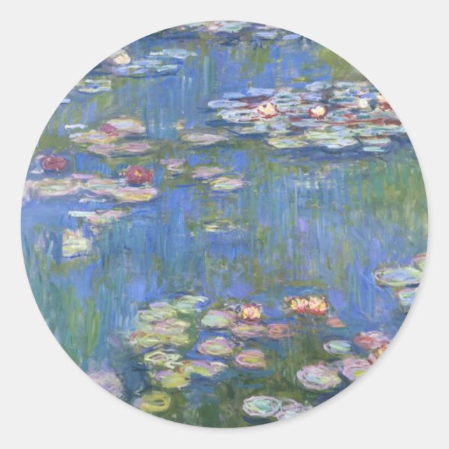 Sticker Rond Claude Monet // Nappes d'eau (Devant)