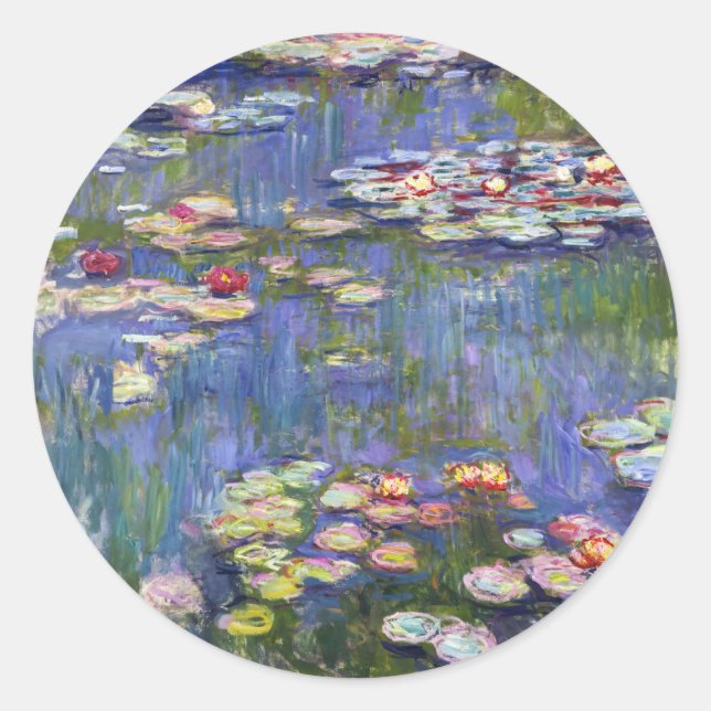 Sticker Rond Claude Monet - Nymphéas / Nymphéas (Devant)