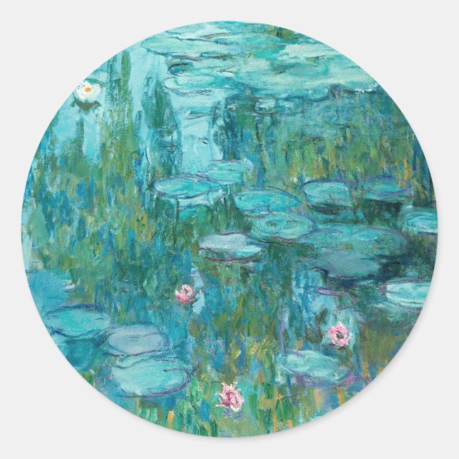 Sticker Rond Claude Monet Water Lilies Mariage (Devant)