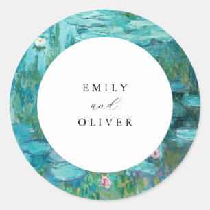 Sticker Rond Claude Monet Water Lilies Mariage