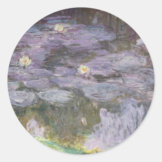Sticker Rond Claude Monet | Waterlilies (Devant)