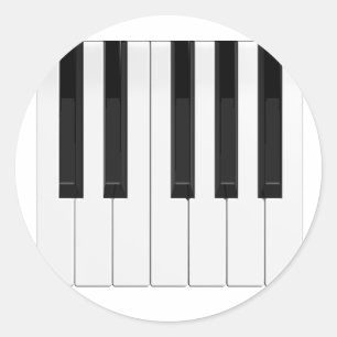 Sticker Rond Clavier / Touches de piano :