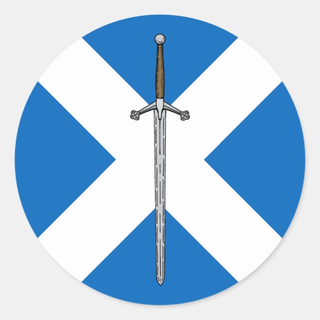 Sticker Rond Claymore et Saltire (Devant)