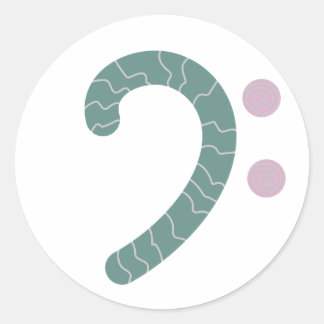 Sticker Rond clé basse