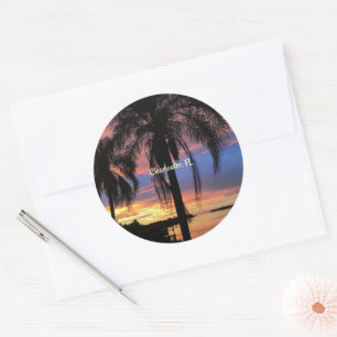 Sticker Rond Clearwater, Floride photo paysage