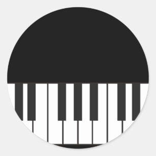 Sticker Rond Clés de piano