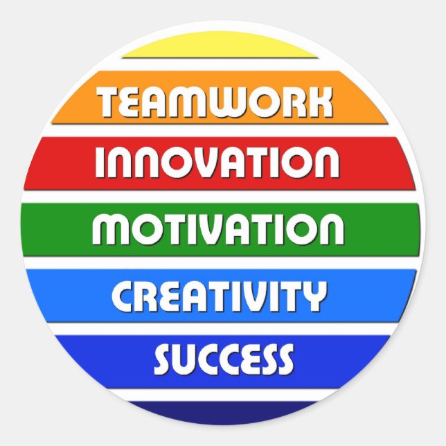Sticker Rond Clés de succès (Devant)