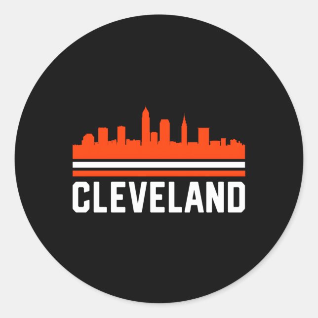 Sticker Rond Cleveland Home Skyline (Devant)