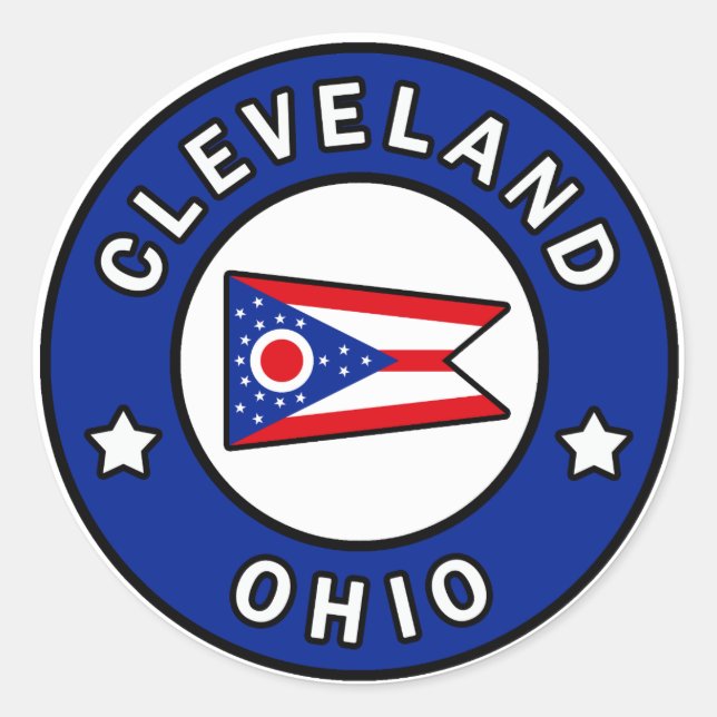 Sticker Rond Cleveland Ohio (Devant)