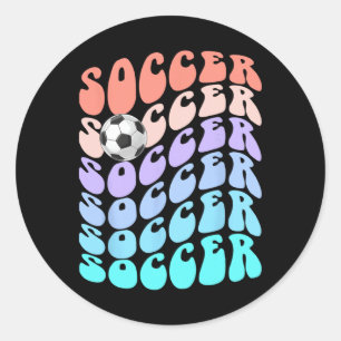 Sticker Rond Clic Soccer Juste une fille qui aime le score de j