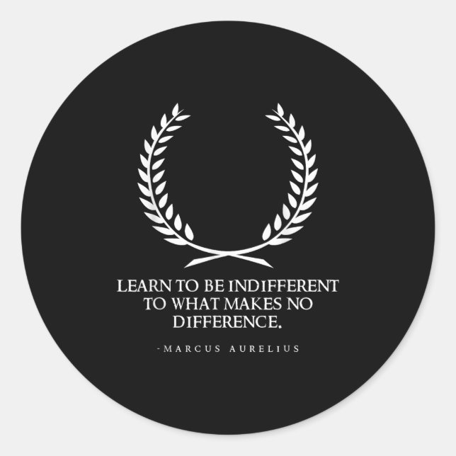 Sticker Rond Clical Rome Philosophie stoïque César Marcus Aurel (Devant)