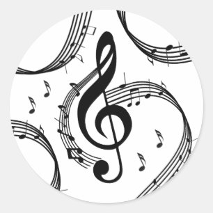 Sticker Rond Climactic G Clef