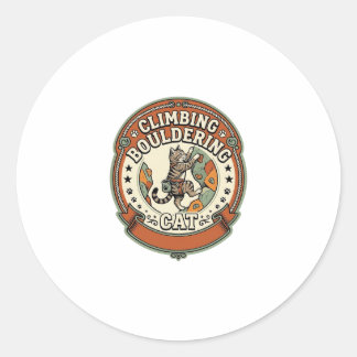 Sticker Rond Climbing Bouldering Cat Climbing Bouldering Cat Vi