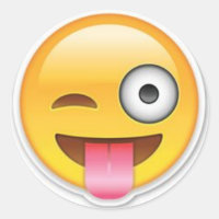 Clin d'oeil effronté d'emoji