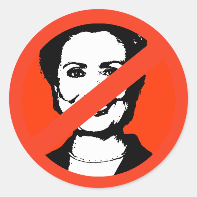 STICKER ROND CLINTON ANTI-HILLAIRE 1 (Devant)
