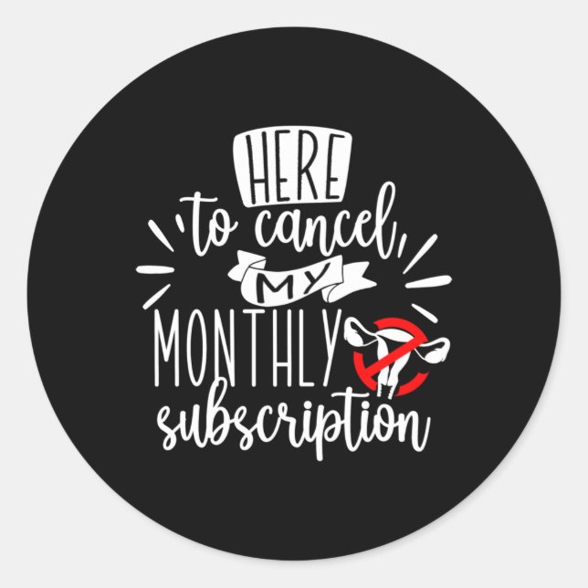 Sticker Rond Cliquez ici pour annuler mon ticker d'abonnement m (Devant)