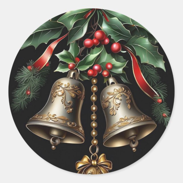 Sticker Rond cloches à sonnettes vintages (Devant)