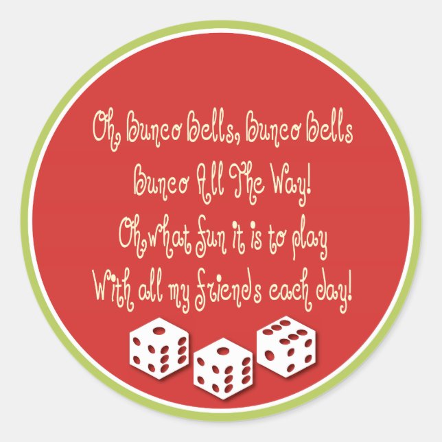 Sticker Rond cloches bunco, cloches bunco (Devant)
