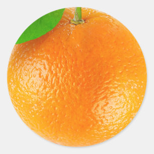Sticker Rond Closeup orange