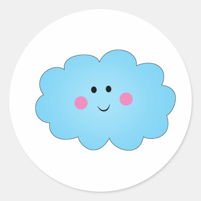 Sticker Rond Cloud Kwaii (Devant)