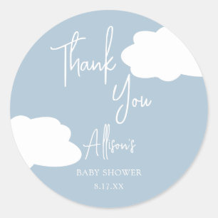 Sticker Rond Cloud Neuf Baby shower neutre pour les femmes Merc