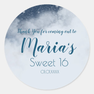 Sticker Rond Cloud Stars Sky Party Favoriser