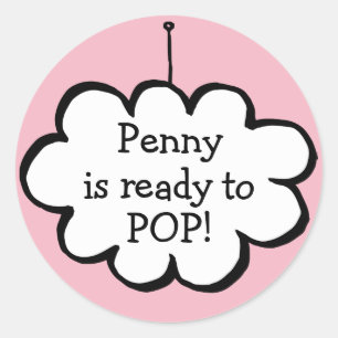 Sticker Rond Cloud sur une chaîne prête à POP