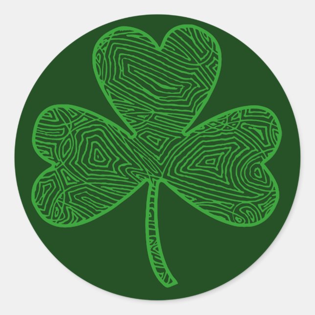 Sticker Rond Clover Scribblprint (Devant)