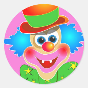 Sticker Rond Clown