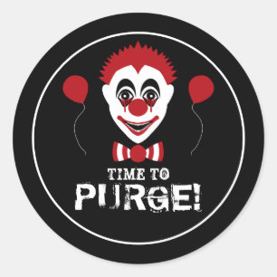 Sticker Rond Clown malin, Halloween