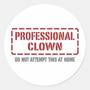 Sticker Rond Clown professionnel