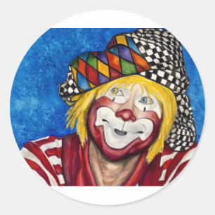 Sticker Rond Clown Ron Maslanka AKA Sam Le Clown