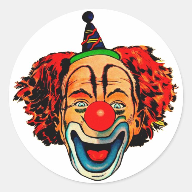 Sticker Rond Clown vintage (Devant)