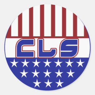 STICKER ROND CLS PATRIOT USA DRAPEAU - SCIENTIFIQUE DES LABORAT