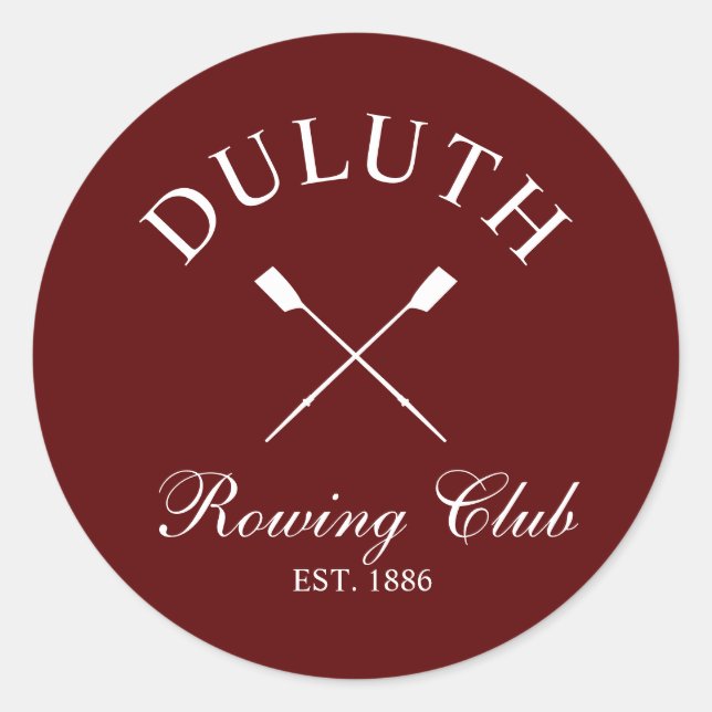 Sticker Rond Club d'aviron classique (Devant)