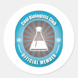Sticker Rond Club de biologistes cool