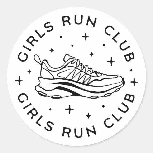 Sticker Rond Club de course pour filles (Devant)