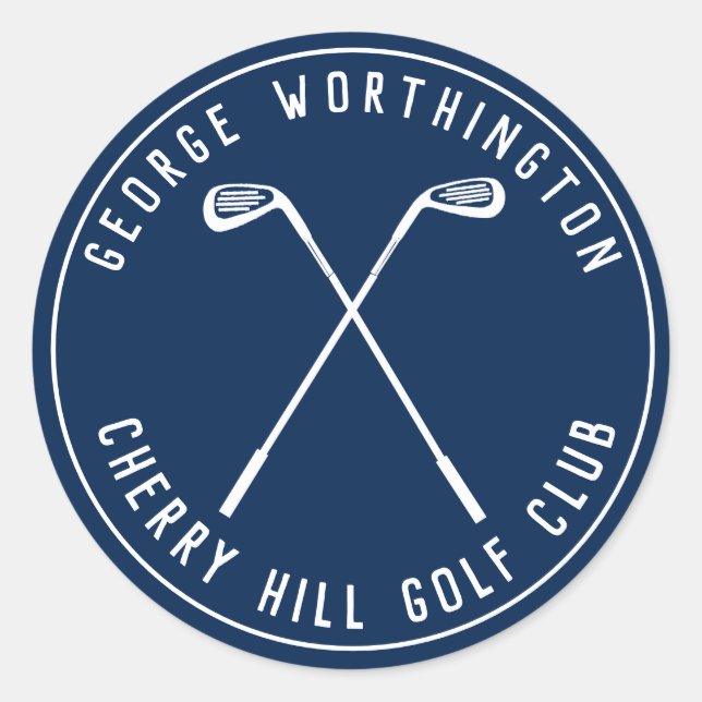 Sticker Rond Club de golf classique personnalisé personnalisé m (Devant)