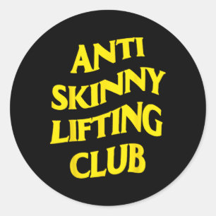 Sticker Rond Club de levage anti-maigre musculation Bodybuildin