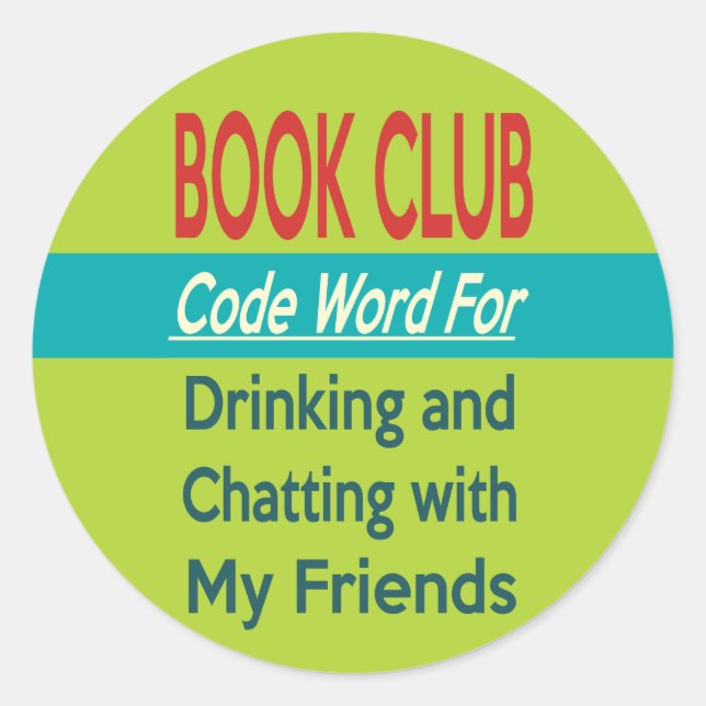 Sticker Rond Club de livres - Code Word (Devant)