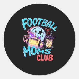 Sticker Rond Club de mamans de football drôle rétro journée de