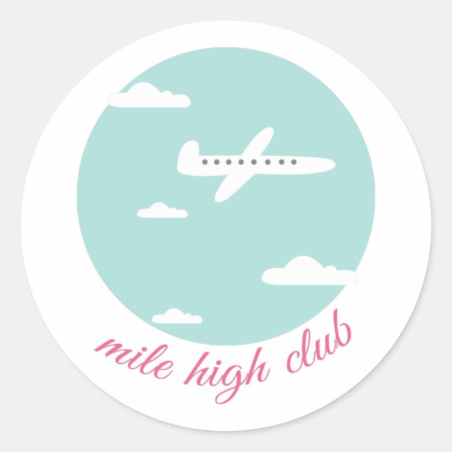 Sticker Rond Club de miles High (Devant)