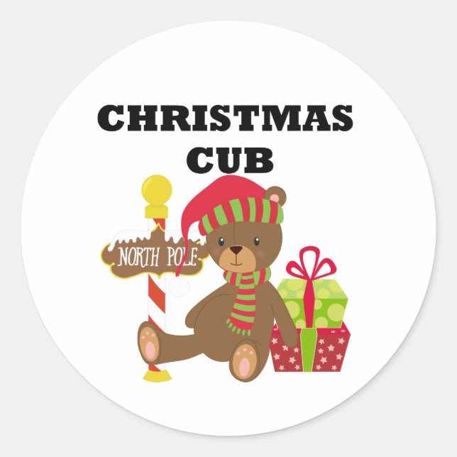 Sticker Rond Club de Noël (Devant)