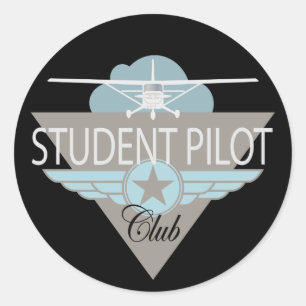 Sticker Rond Club de pilote d'étudiant