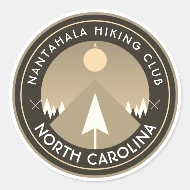 Sticker Rond club de randonnée nantahala carolina nord (Devant)