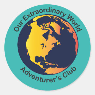 Sticker Rond Club des aventuriers