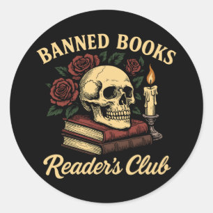 Sticker Rond Club des lecteurs de livres interdits