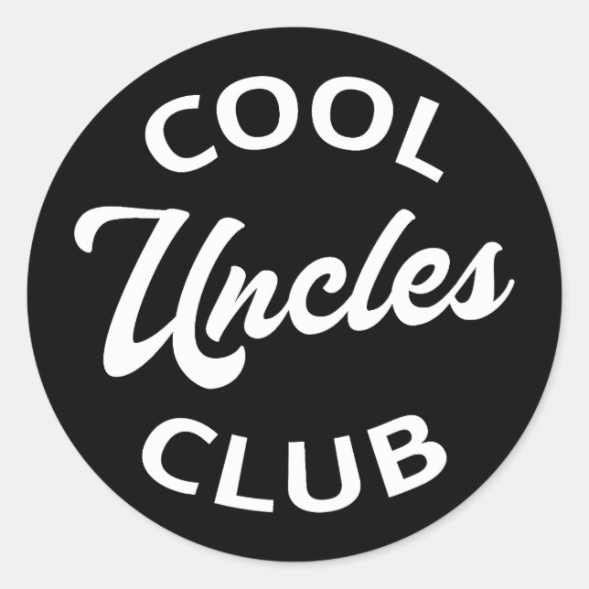 Sticker Rond Club des oncles cool I (Devant)